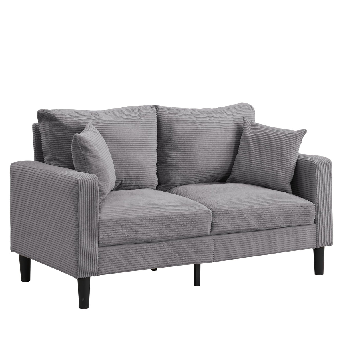 Light Gray Upholstered Loveseat Sofa F27322