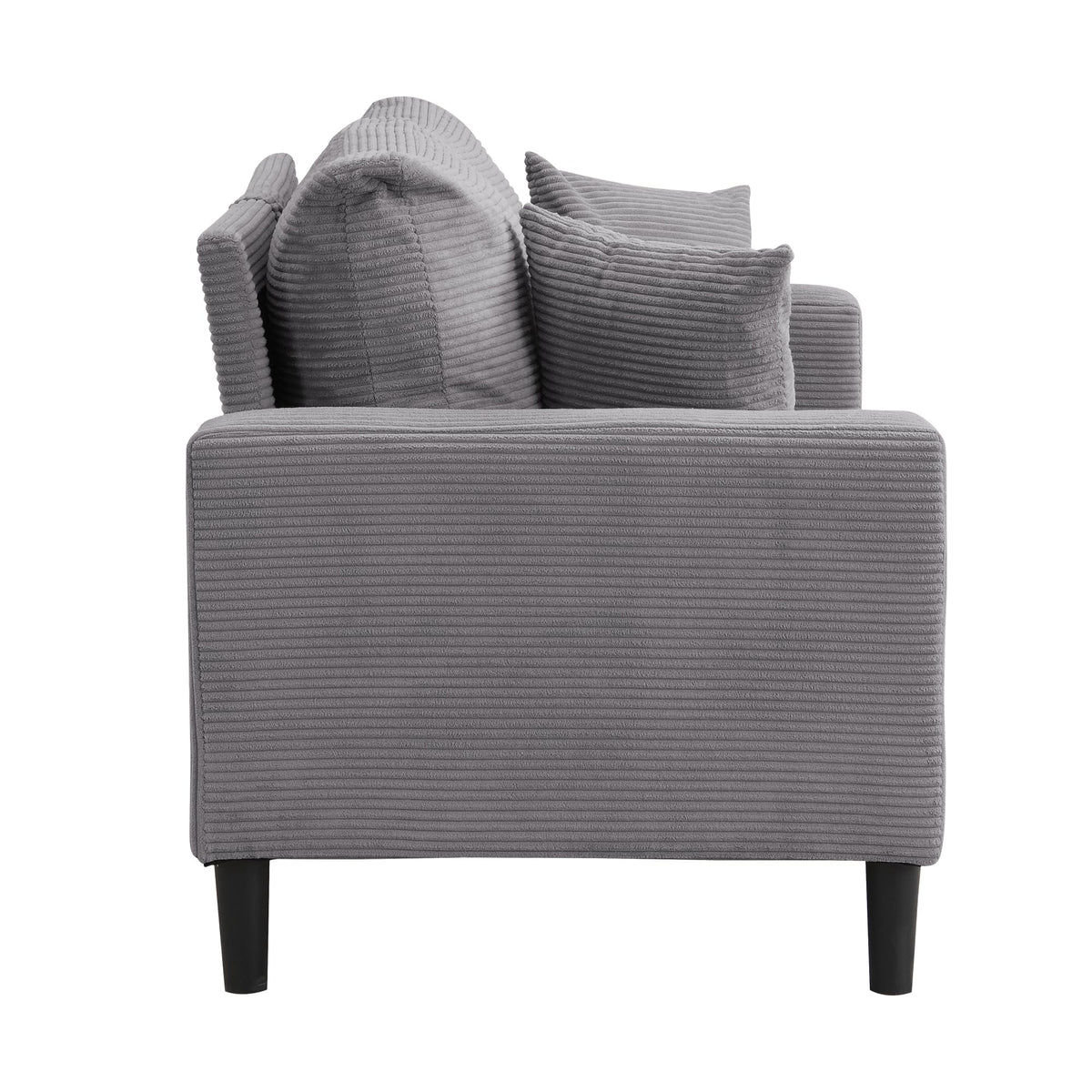 Light Gray Upholstered Loveseat Sofa F27322