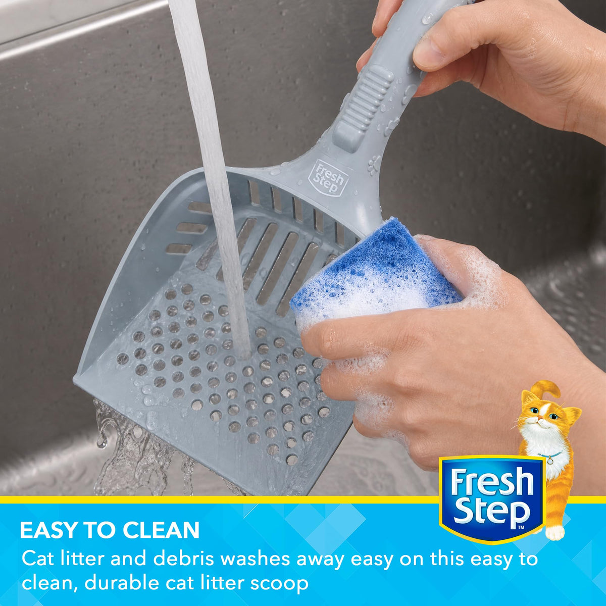 Cat Litter Scoop with Ergonomic Handle, 2-Pack E50770