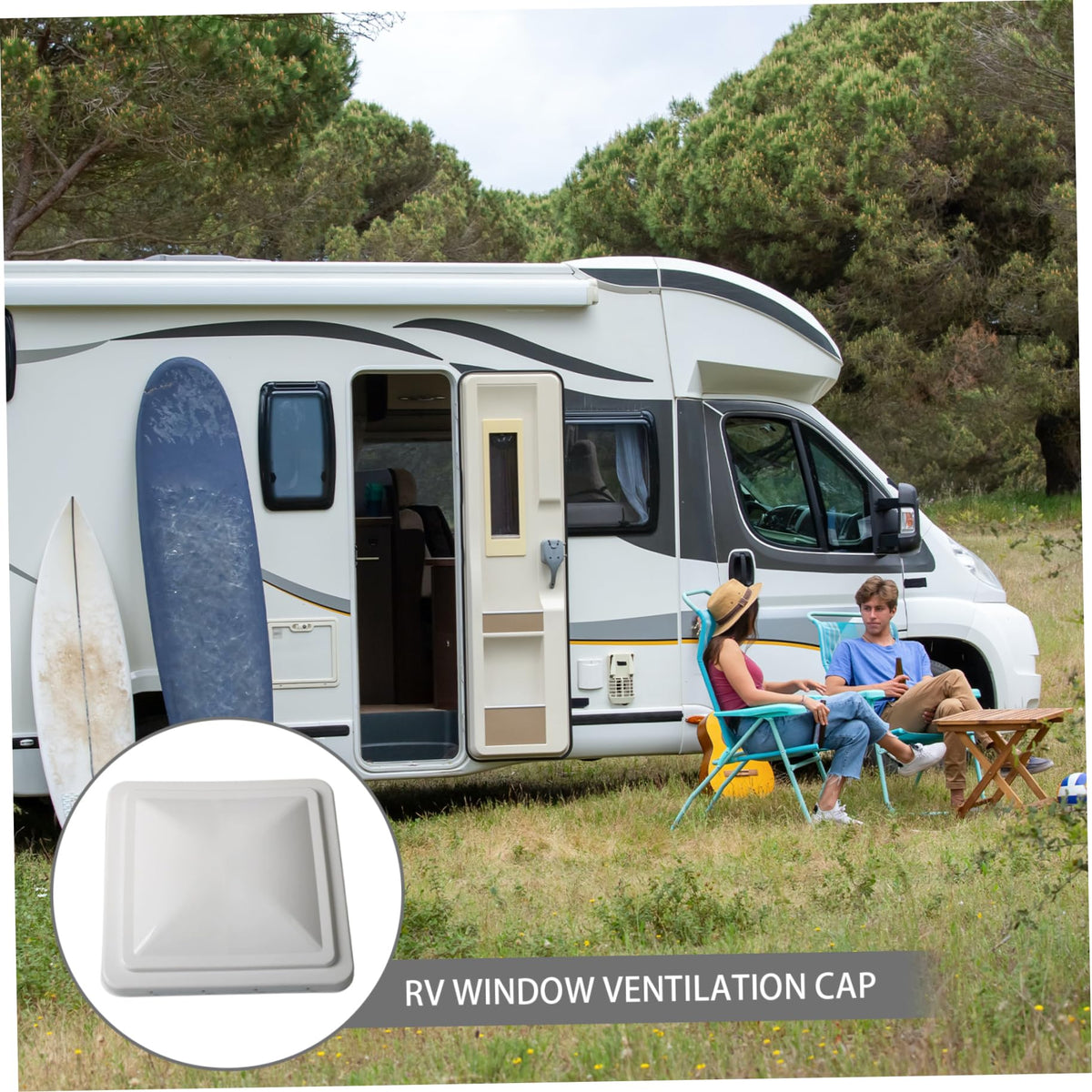 14 Inch White Weather-Resistant Plastic RV Vent Cover A52057