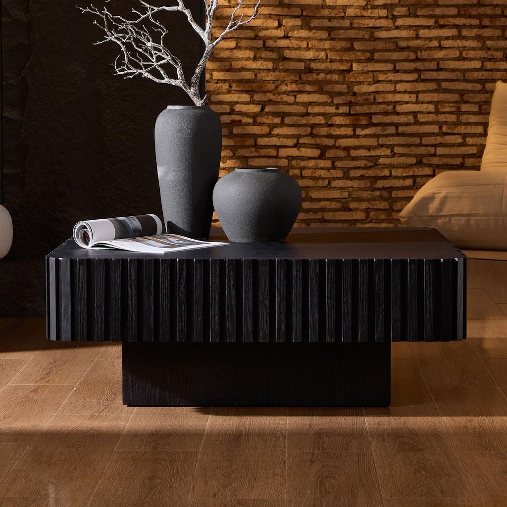 35.43" Square Wood Coffee Table I5657