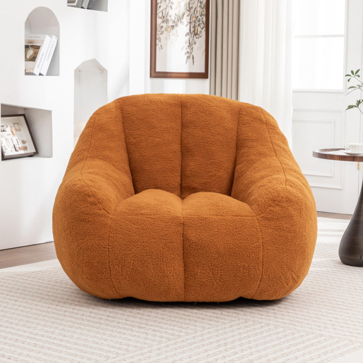 Yellow Oversized Plush Memory Foam Bean Bag Chair Z6504