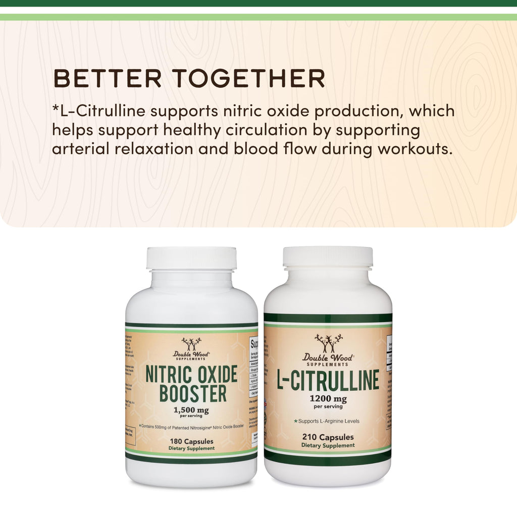 Nitric Oxide Booster, Nitrosigine + Citrulline, 180 Capsules M8067