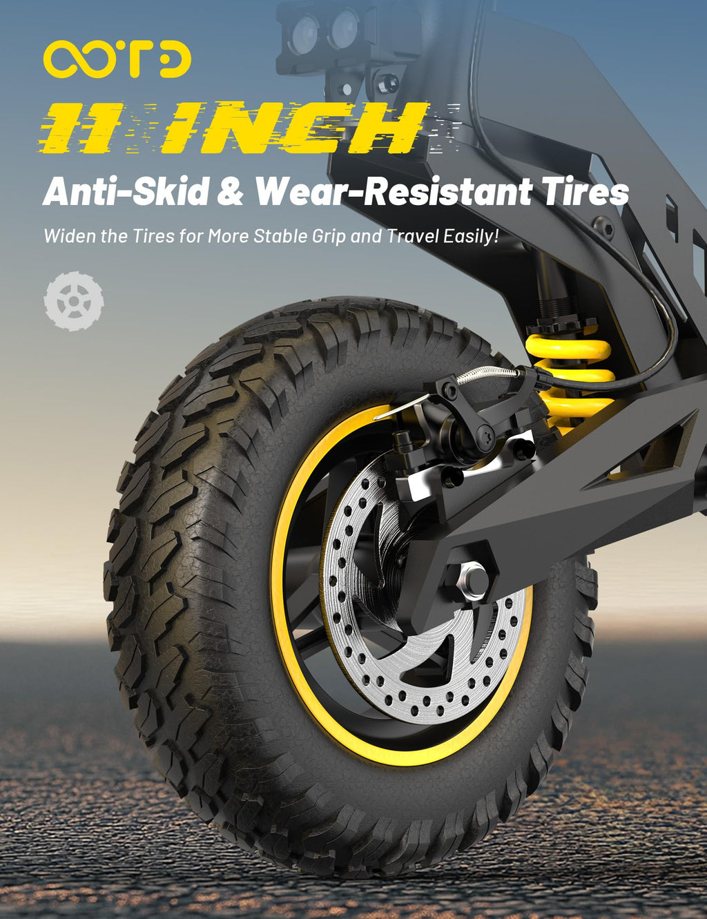 Electric Scooter with 11" All-Terrain Tire J8791