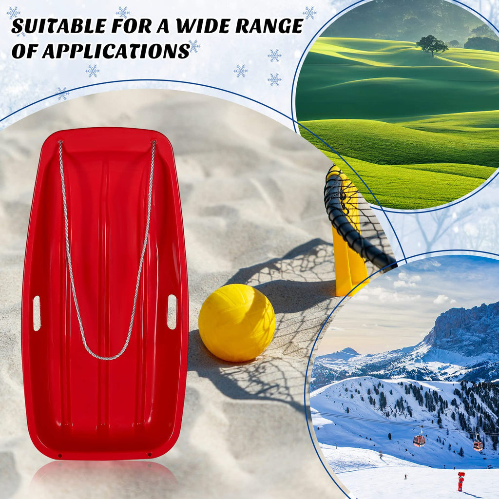 12 Pcs 35 Inch Plastic Snow Sleds O988135