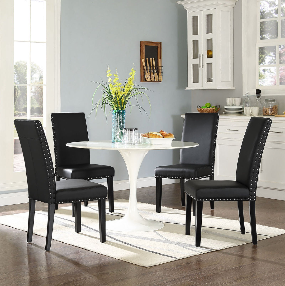 Black Faux Leather Dining Chair T55115