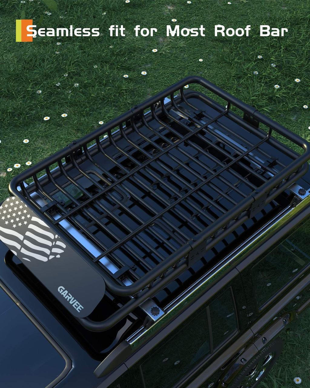 46" x 36" 200 Lbs Capacity Roof Rack Cargo Carrier Basket J88558