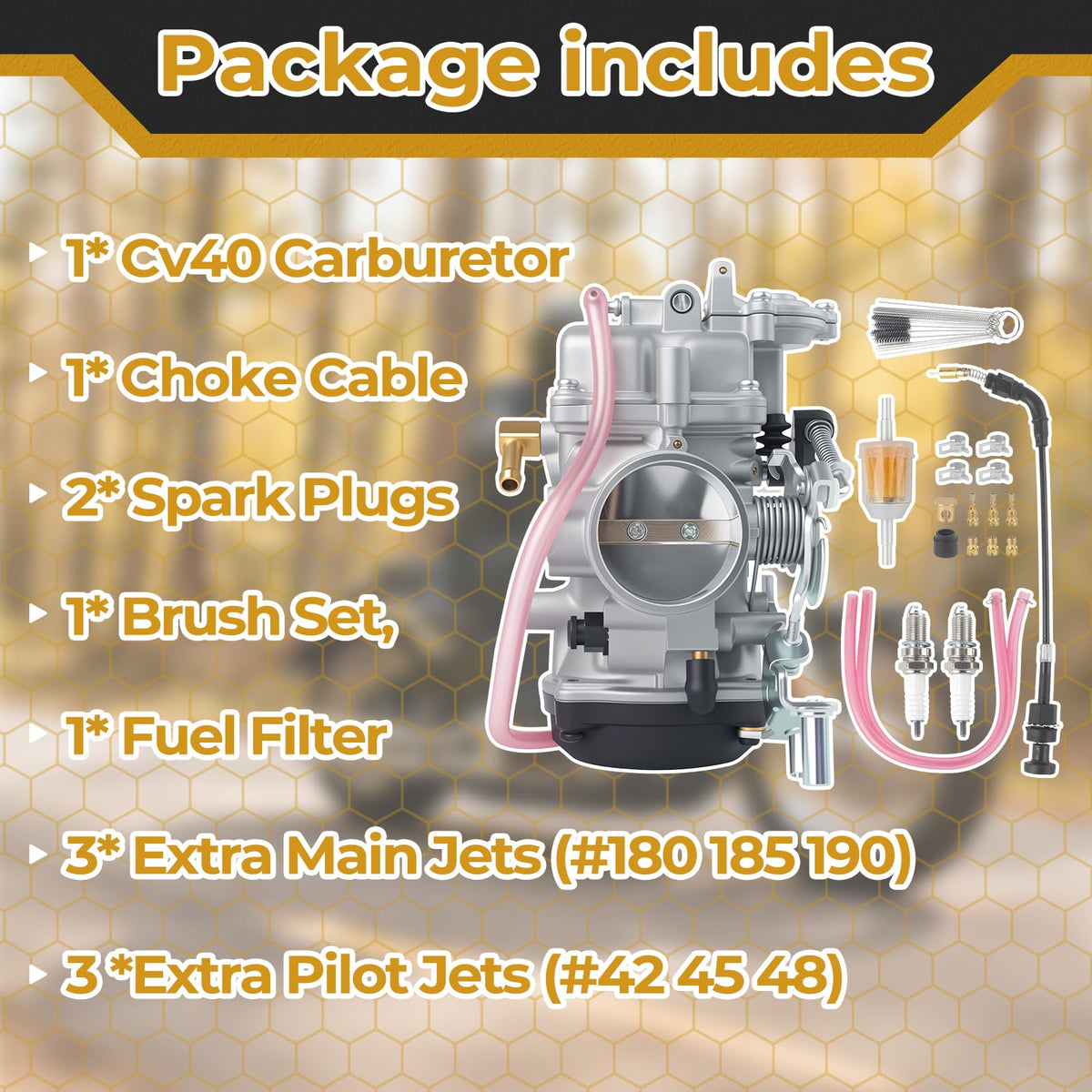 CV40 Carburetor & Choke Cable Kit I77977