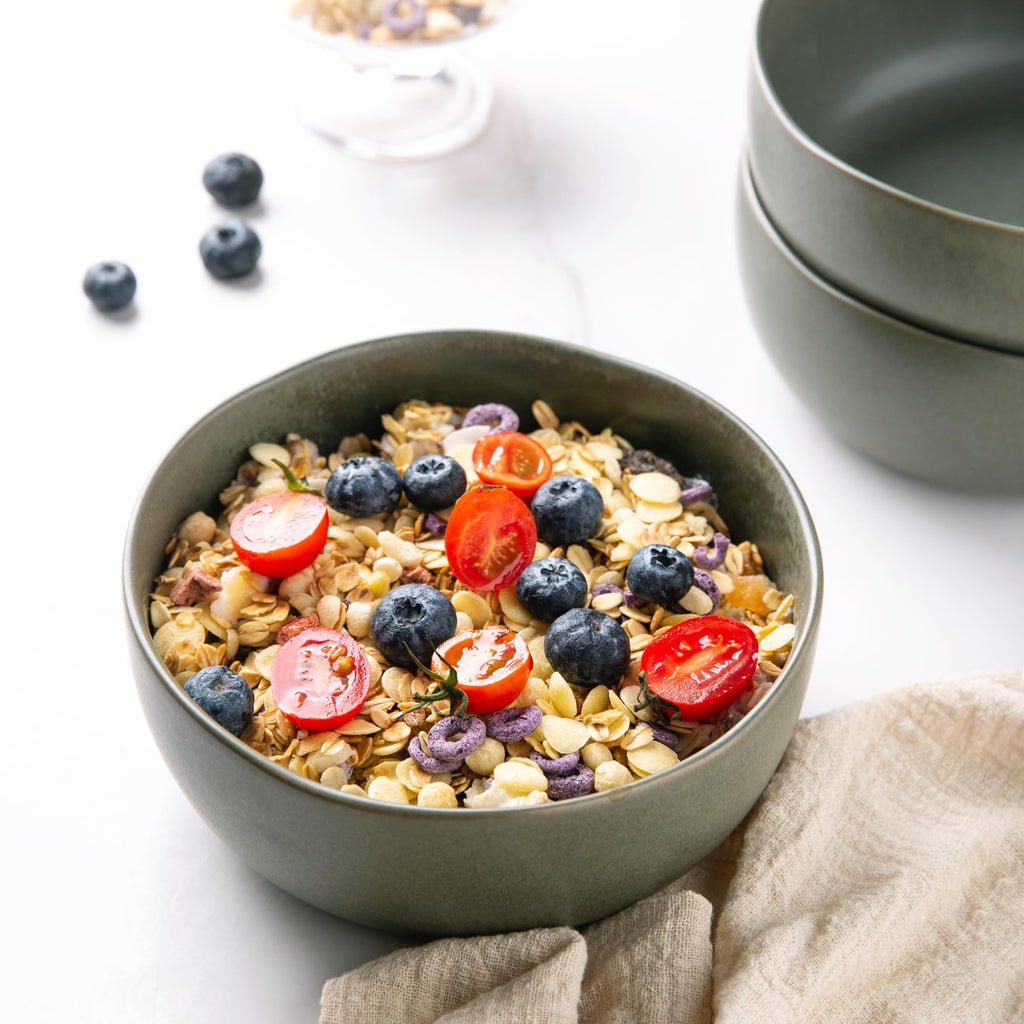 28oz Stoneware Cereal Bowls Set of 4 A605