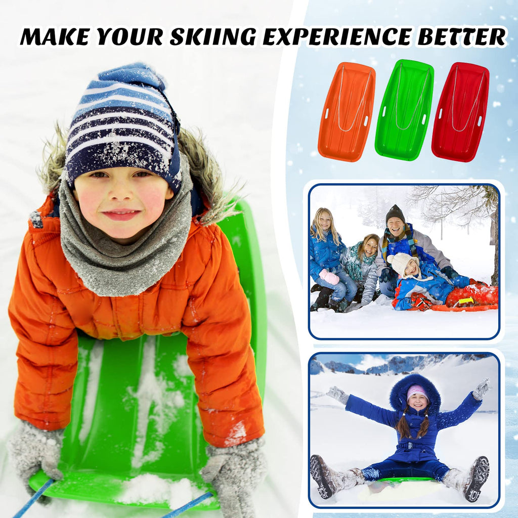 12 Pcs 35 Inch Plastic Snow Sleds O988135