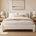 Queen Bed Frame with USB Ports & Wingback Headboard R73130