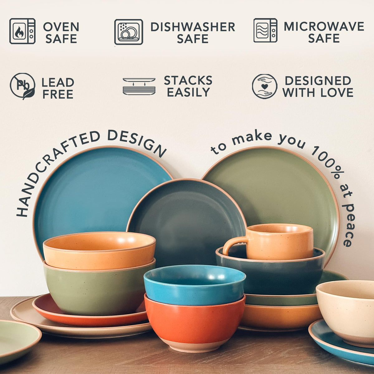 Ceramic Matte Bowls Set of 4 28oz P45604