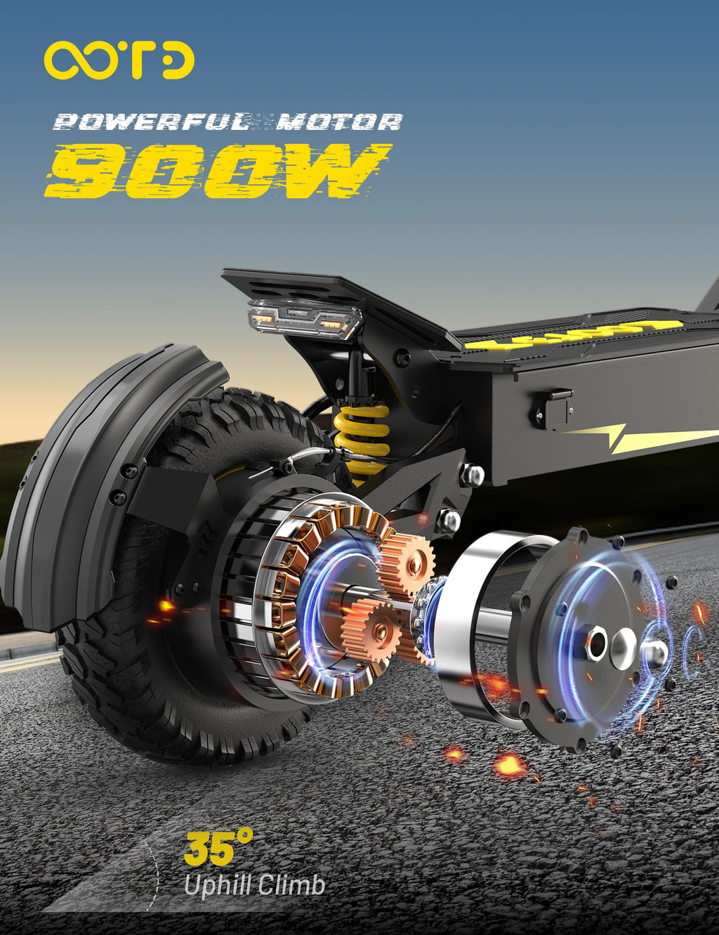 Electric Scooter with 11" All-Terrain Tire J8791