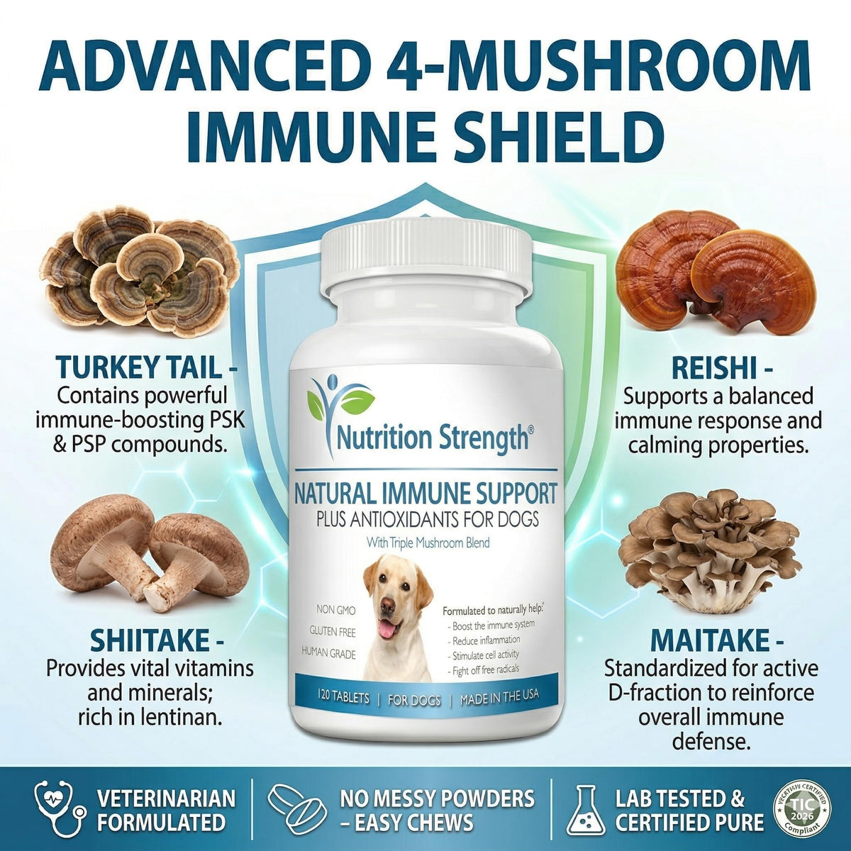 Immune Support for Dogs 120 Chewable Tablets T165095
