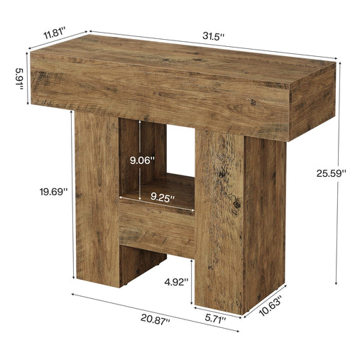 2-Tier Narrow Side Table with Storage Shelf M71208