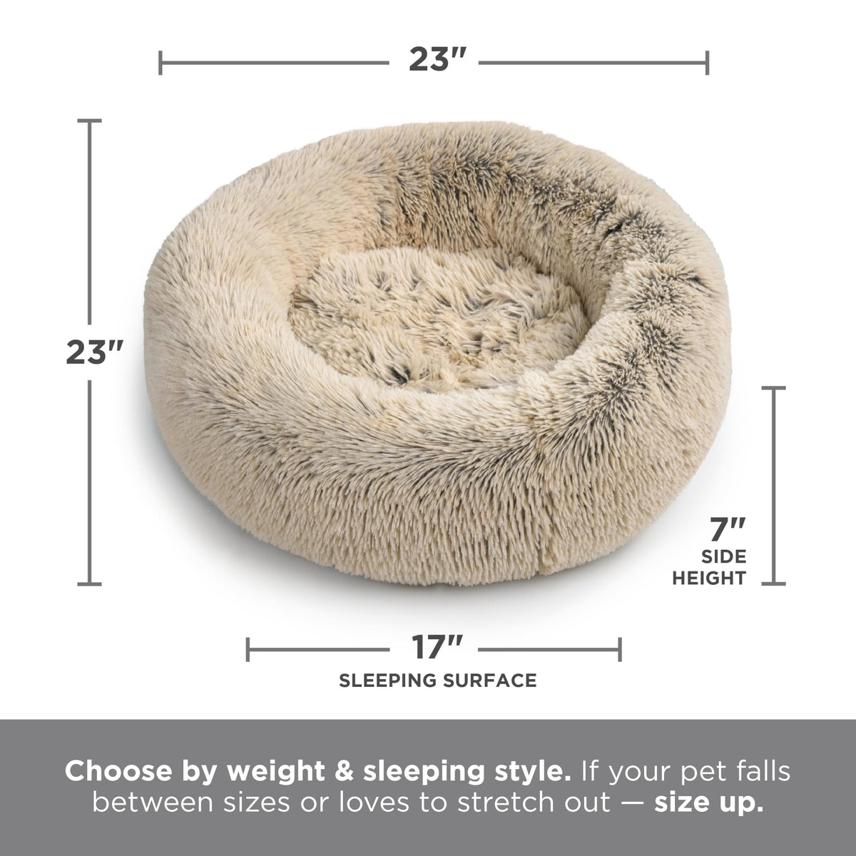 Small Taupe Dog Bed T2371