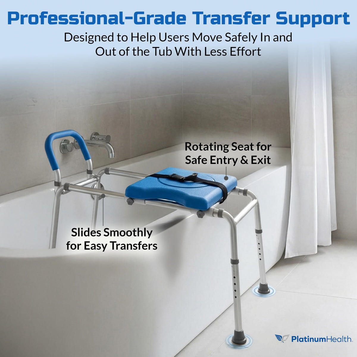 Sliding Transfer Bench with Rotating Seat E386647