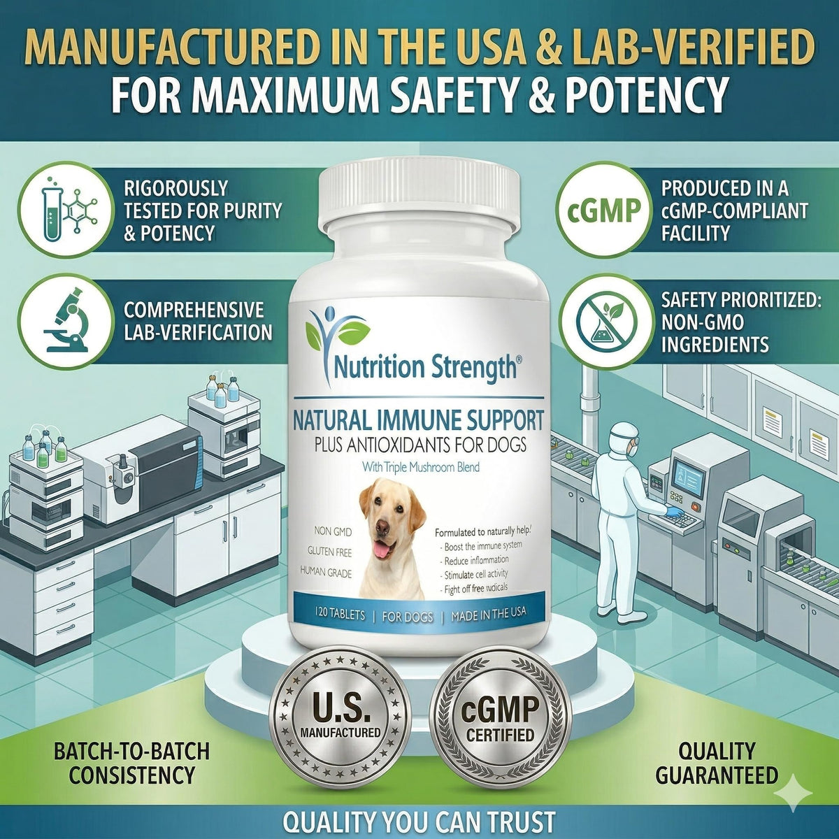 Immune Support for Dogs 120 Chewable Tablets T165095