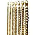 14K Yellow Gold Solid Miami Cuban Chain J7119