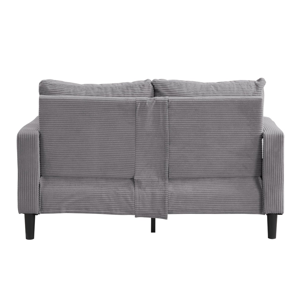 Light Gray Upholstered Loveseat Sofa F27322