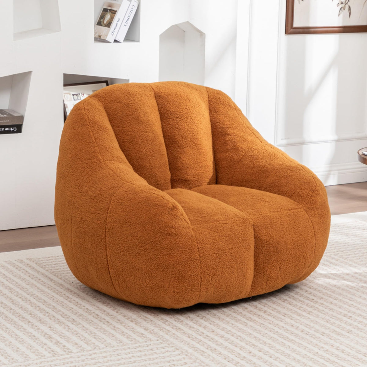 Yellow Oversized Plush Memory Foam Bean Bag Chair Z6504