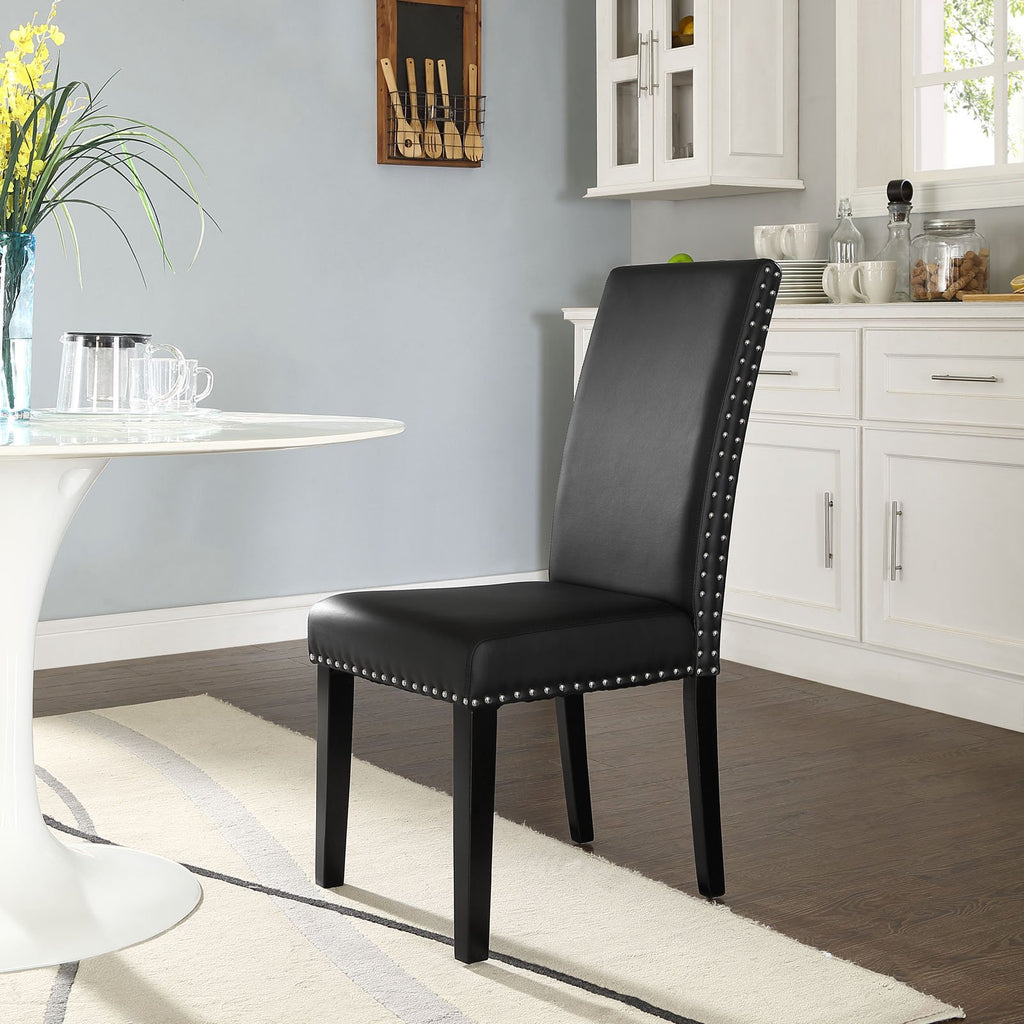 Black Faux Leather Dining Chair T55115