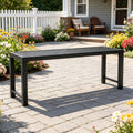 46" Black Metal Backless Outdoor Bench X318911