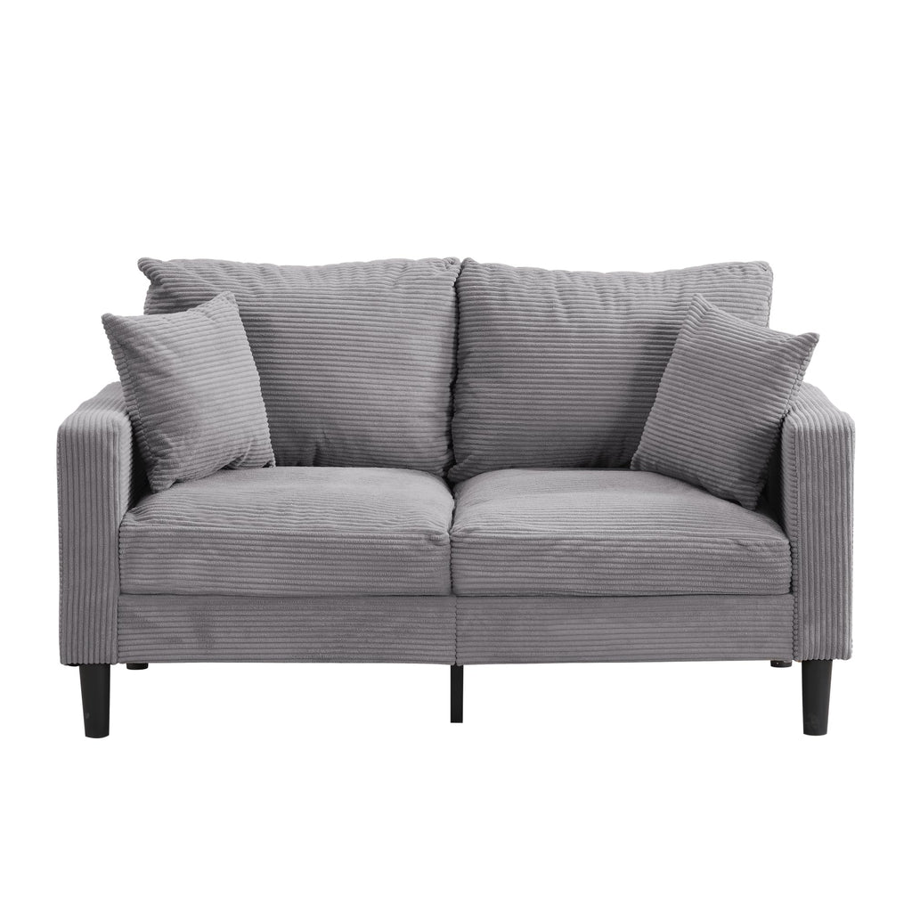 Light Gray Upholstered Loveseat Sofa F27322