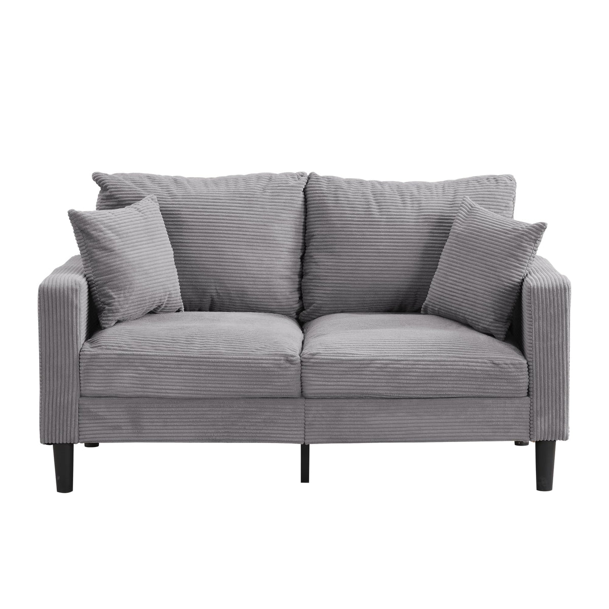 Light Gray Upholstered Loveseat Sofa F27322