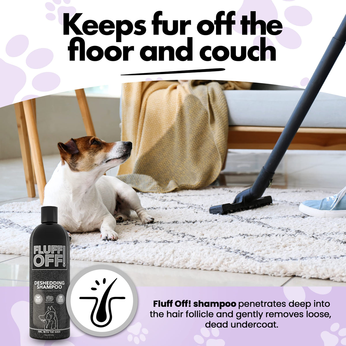 Natural Deshedding Dog & Cat Shampoo J76086