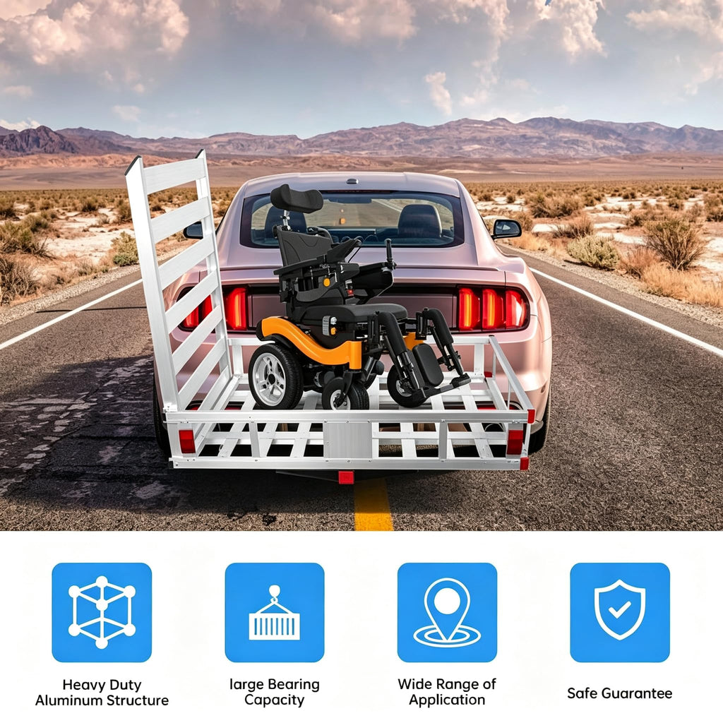 Wheelchair Scooter Carrier with Ramp, 500 lbs Capacity Q23630