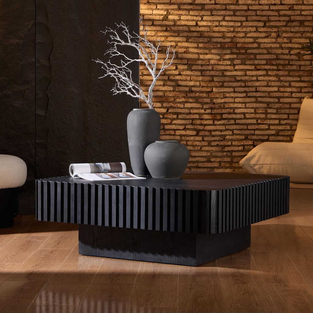 35.43" Square Wood Coffee Table I5657