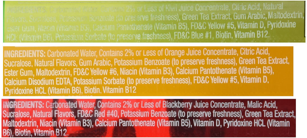 Sparkling Water Bottle Variety Pack 1.7 Ounce T231