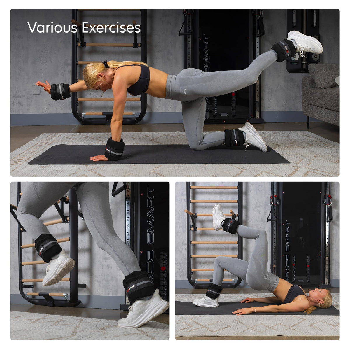 Adjustable Ankle Weights 1 Pair 10 lbs Set U26838