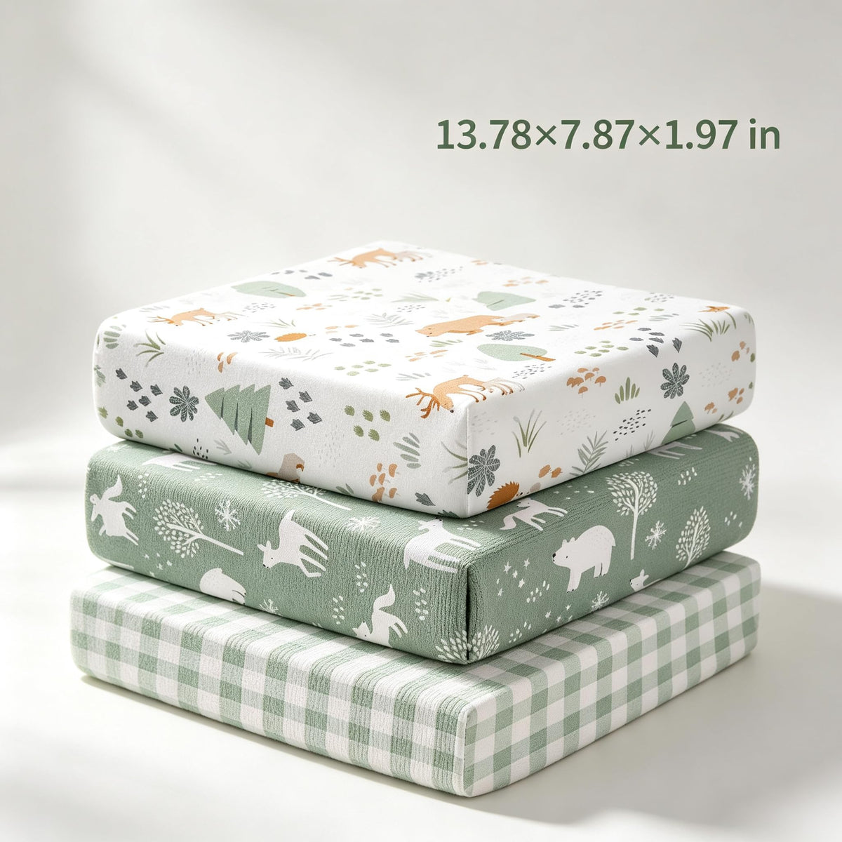 3 Pack Fitted Neutral Baby Crib Sheets S644835