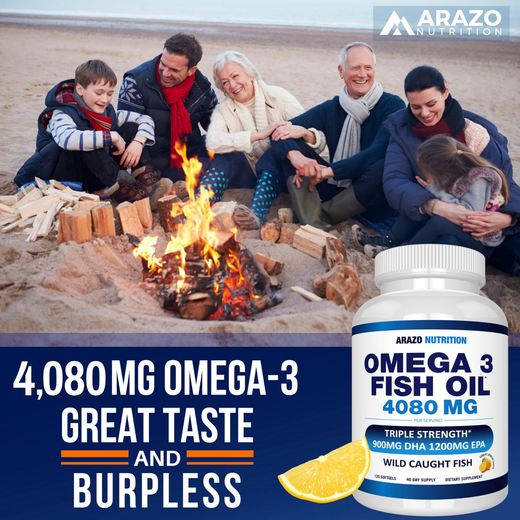 Wild Caught Omega-3 Fish Oil 120 Burpless Lemon Softgels R846