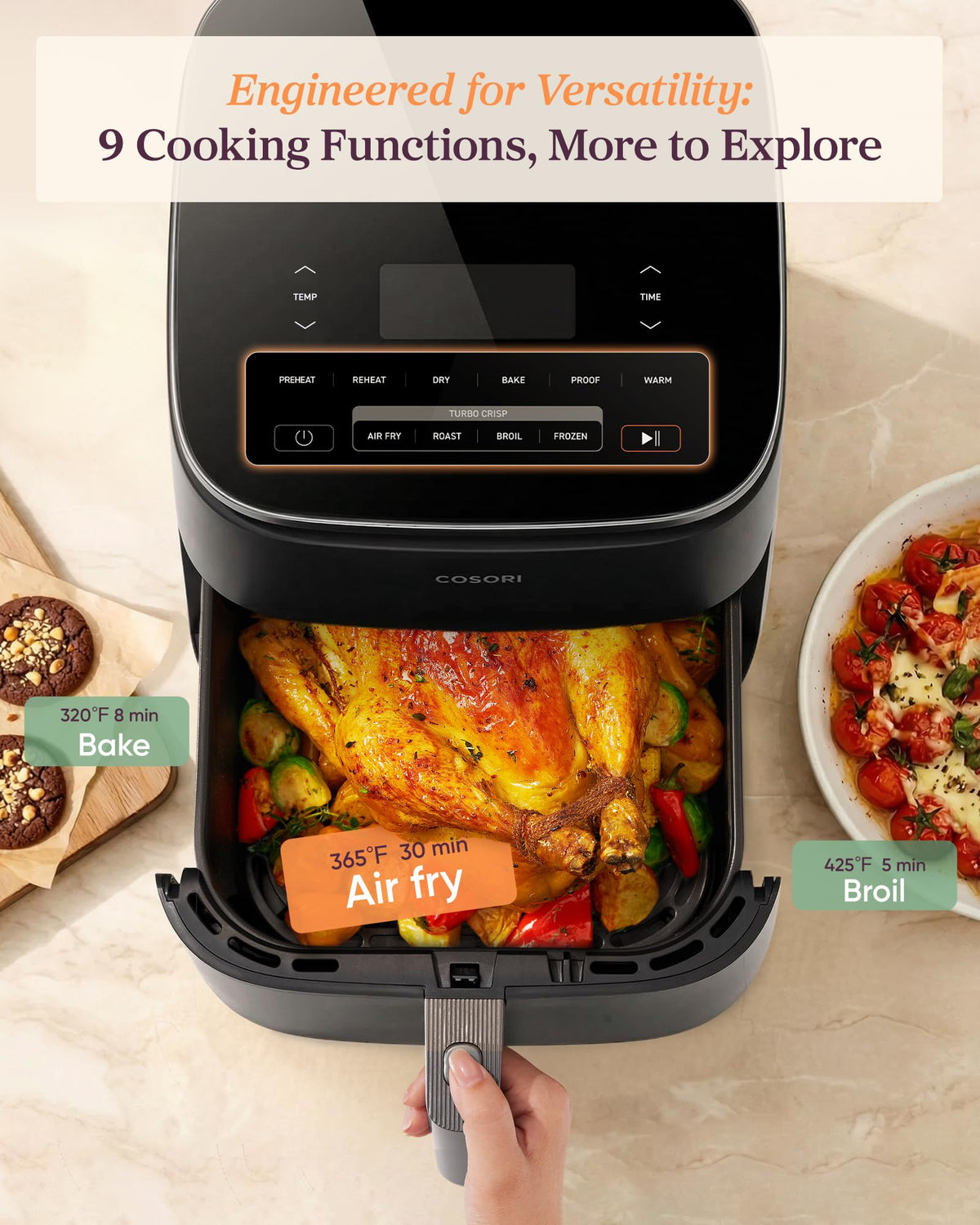 6 Qt Ceramic Coating Air Fryer D791116