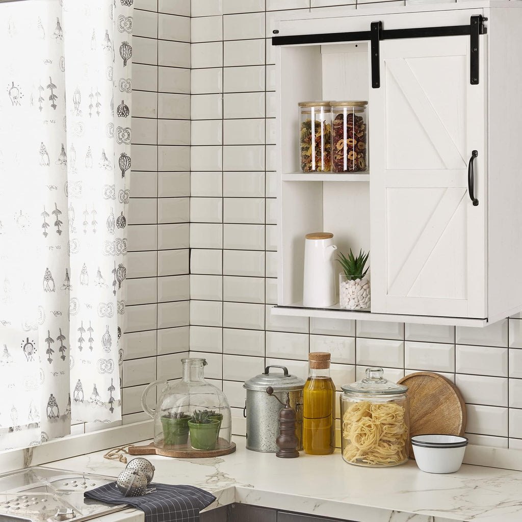 Wall Cabinet with Sliding Barn Door Z837254