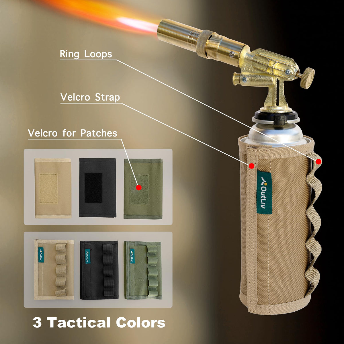 Tactical Outdoor Protective Canister Sleeve for 8oz Butane Fuel Canisters Pack of 12 Woodland Green O572