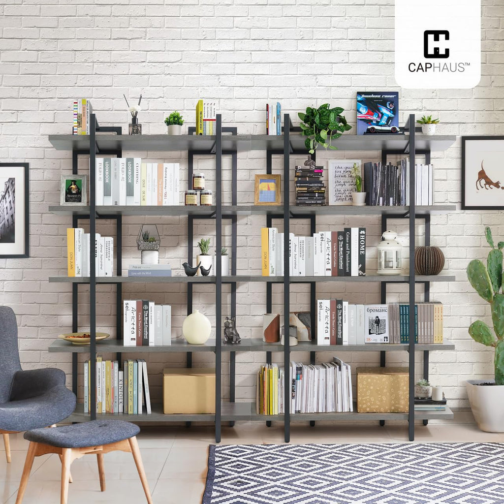 5-Tier Wood and Metal Book Shelf P7403