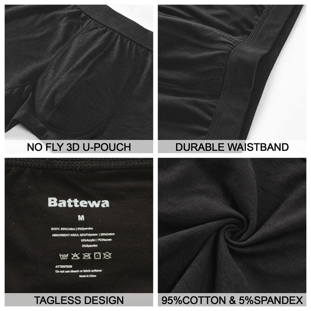 Mens Washable Incontinence Underwear 50ml Absorbent 4XL H11357