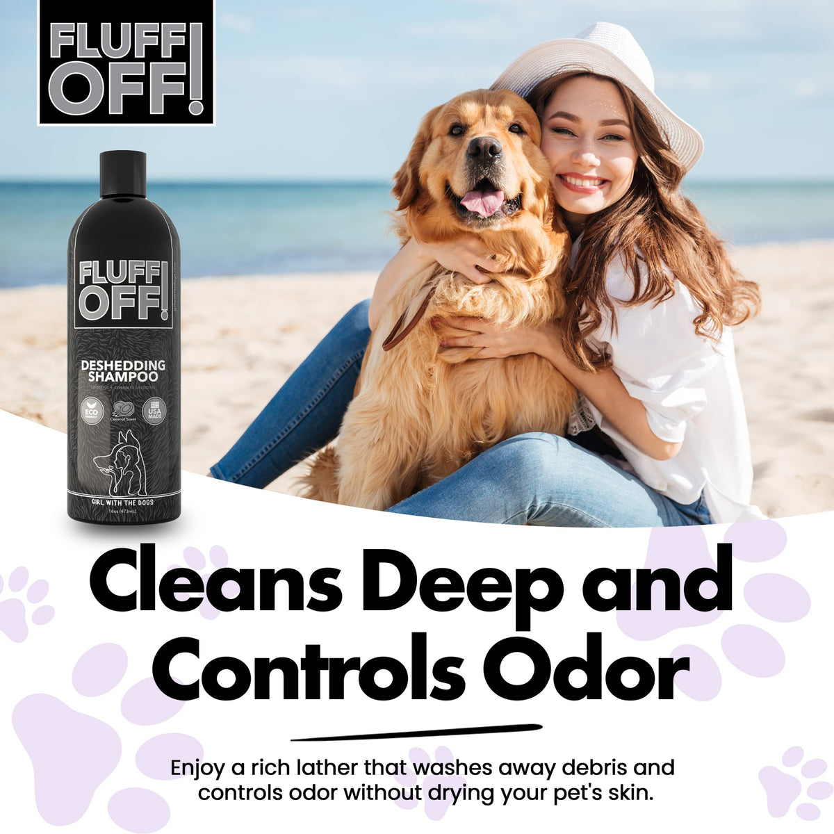 Natural Deshedding Dog & Cat Shampoo J76086