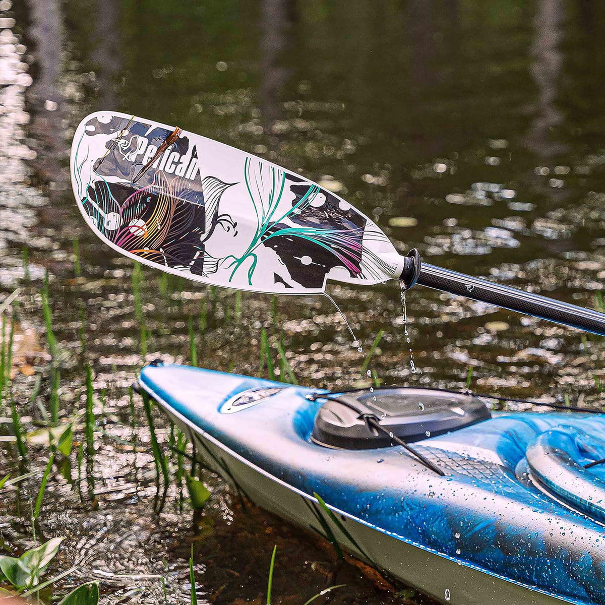 Adjustable Fiberglass Kayak Paddle with Nylon Blades T3088