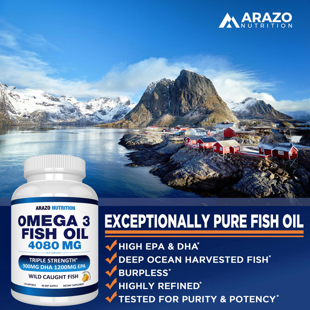 Wild Caught Omega-3 Fish Oil 120 Burpless Lemon Softgels R846