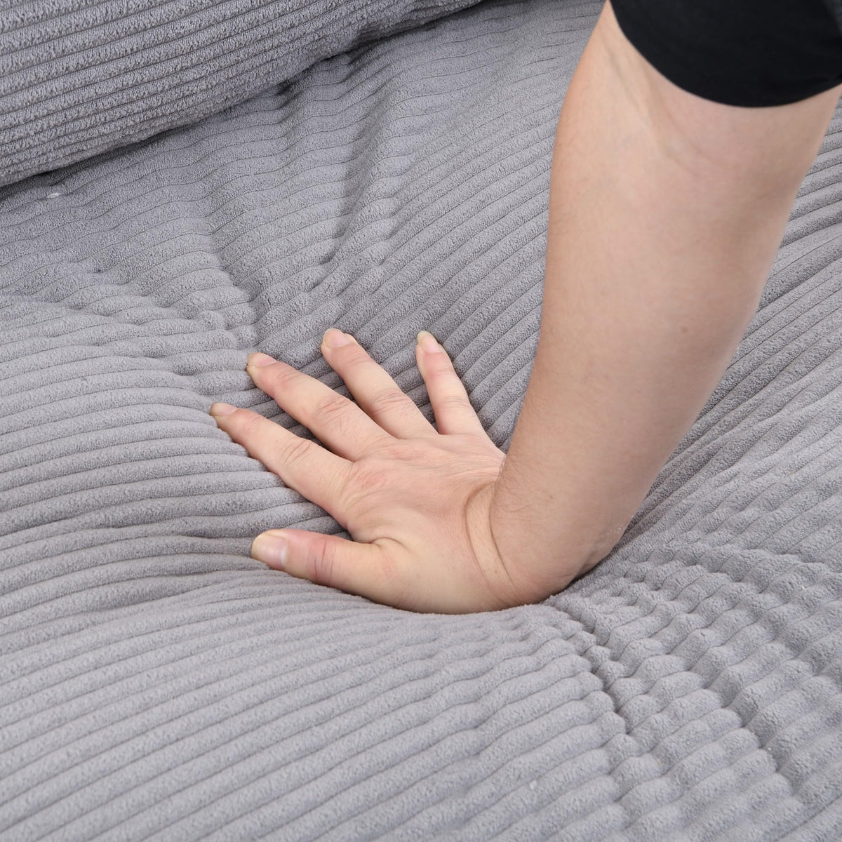 Light Gray Upholstered Loveseat Sofa F27322