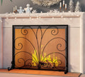 Wrought Iron Single Panel Fireplace Screen O716269