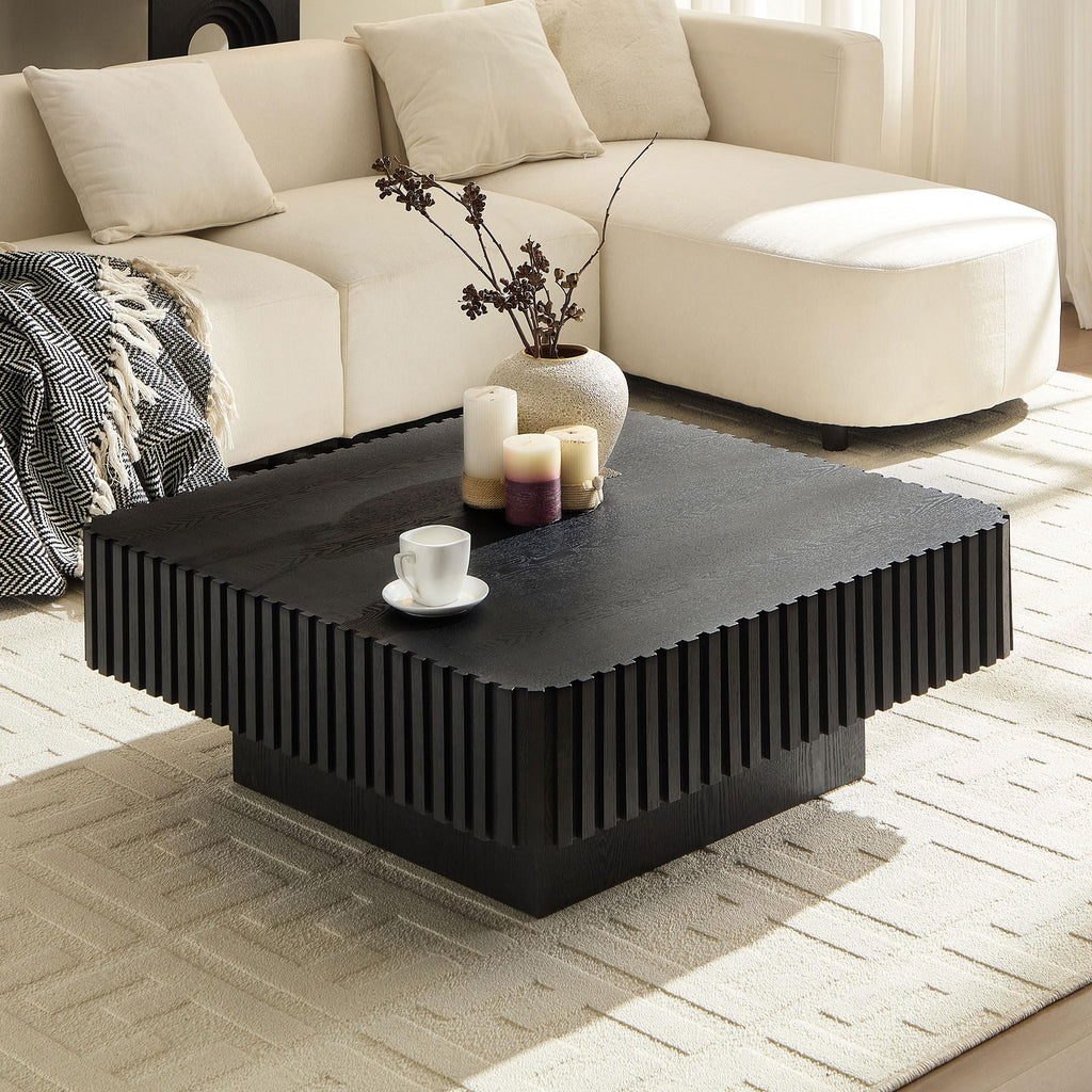 35.43" Square Wood Coffee Table I5657