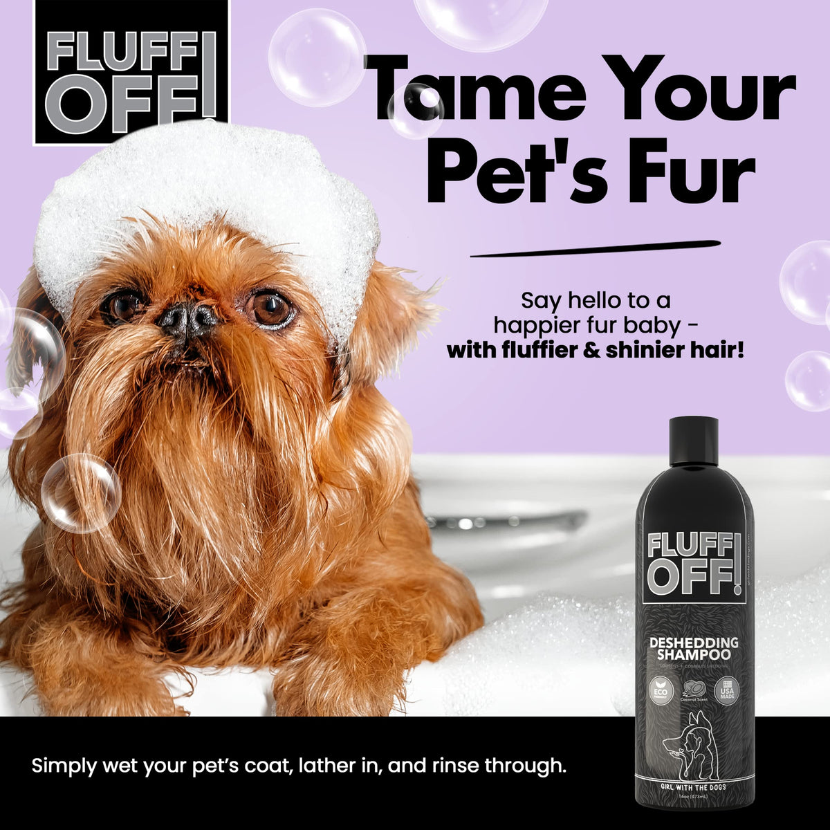 Natural Deshedding Dog & Cat Shampoo J76086