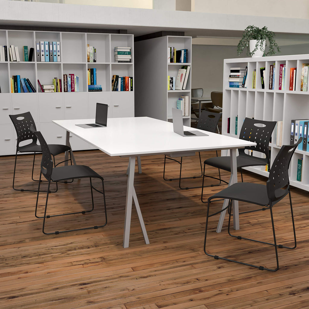 Black Stacking Chairs Set of 5 S2161