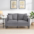 Light Gray Upholstered Loveseat Sofa F27322